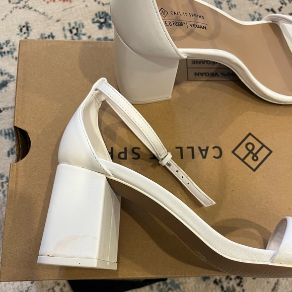 White Block Heels - Picture 4 of 4
